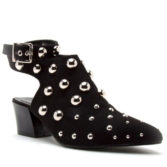 HP! Silver Metal Studded Black Booties - Picture 8 of 8